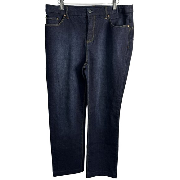 Chico's The So Lifting Slim Straight Leg Jeans Sz 2 Regular Classic 5 Pocket - Picture 1 of 6